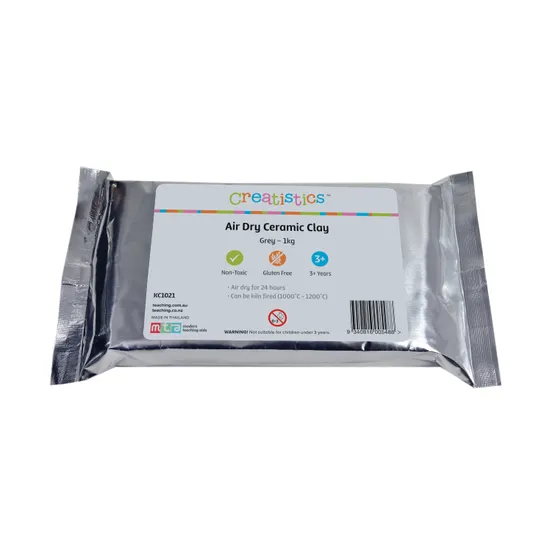 Creatistics Air Dry Ceramic Clay - Grey 1kg - Modern Teaching Aids NZ