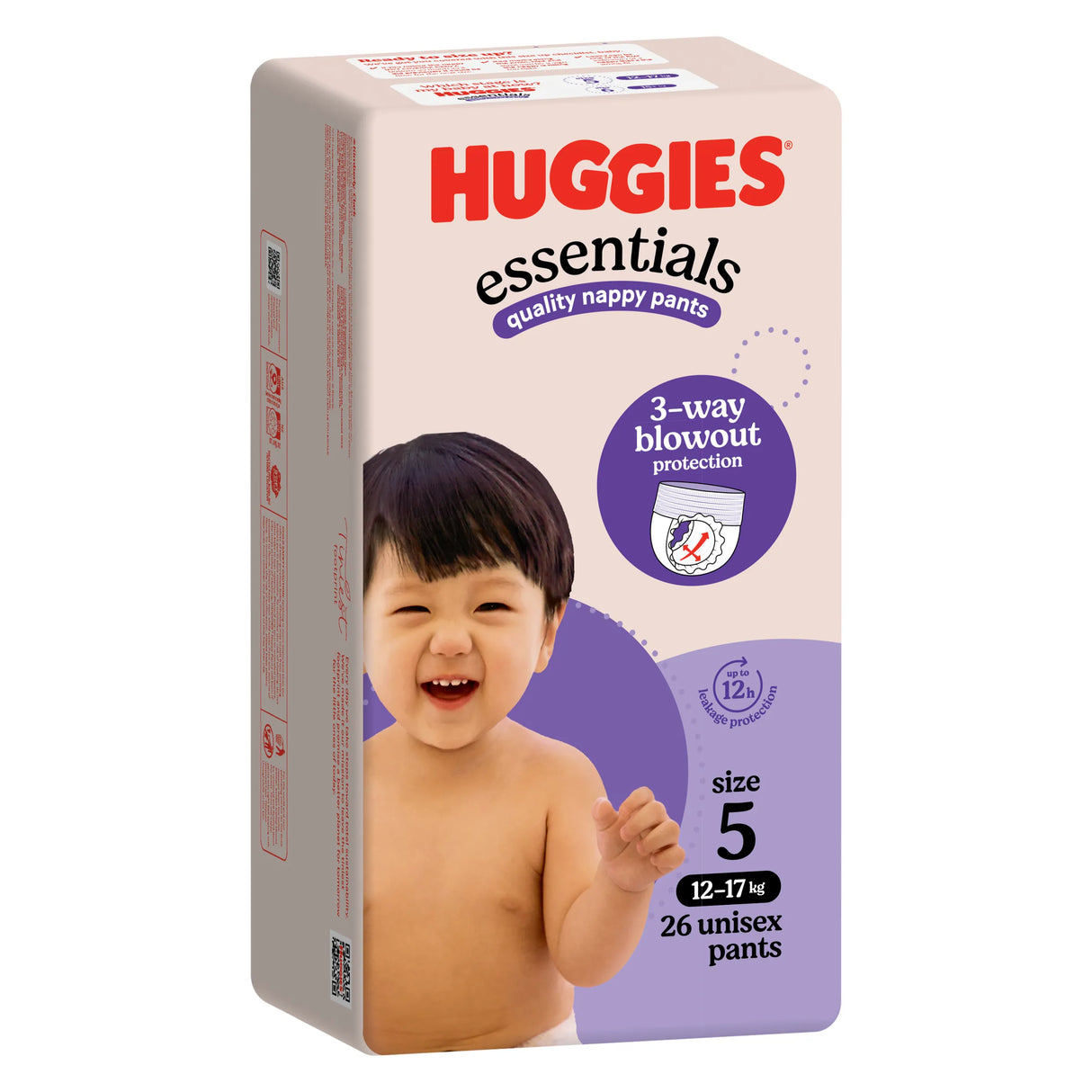 Huggies Essentials Nappy Pants Size 5 – 12-17 kg, Pack of 104