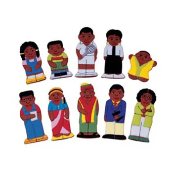 African Family and Friends Finger Puppets -10pc - Modern Teaching Aids NZ
