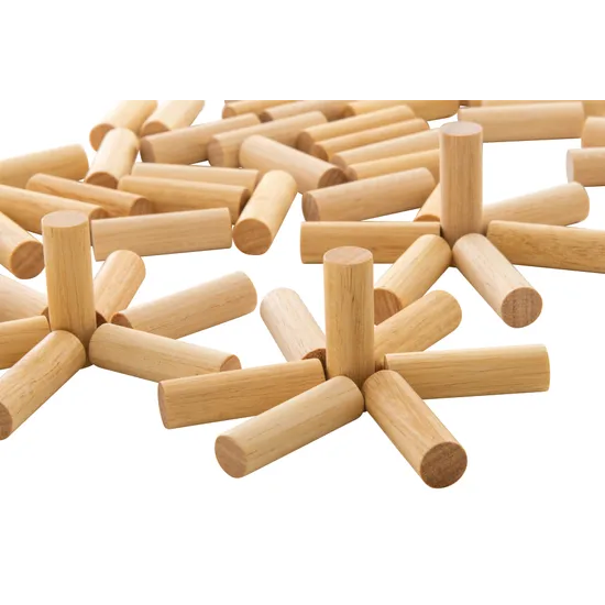 Teachables - Wooden Cylinder Pegs - 70 pieces - Modern Teaching Aids NZ
