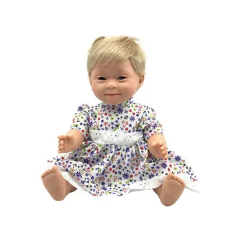Caucasian Girl with Down Syndrome 40cm - Blonde Hair - Modern Teaching Aids NZ