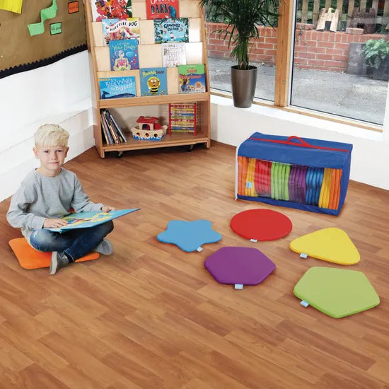 Kit for Kids - Rainbow Floor Seats & Carry Bag - Set of 32 - Modern Teaching Aids NZ