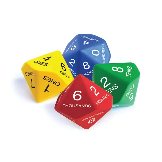 Place Value Dice - Set of 3