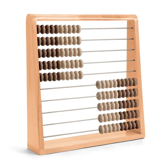 Giant Wooden Abacus - Natural Beads, 10-Row - Modern Teaching Aids NZ