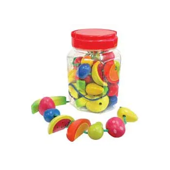 Lacing Fruit 34 Beads and 2 Laces - Modern Teaching Aids NZ