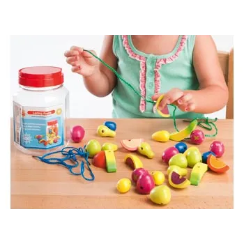 Lacing Fruit 34 Beads and 2 Laces - Modern Teaching Aids NZ