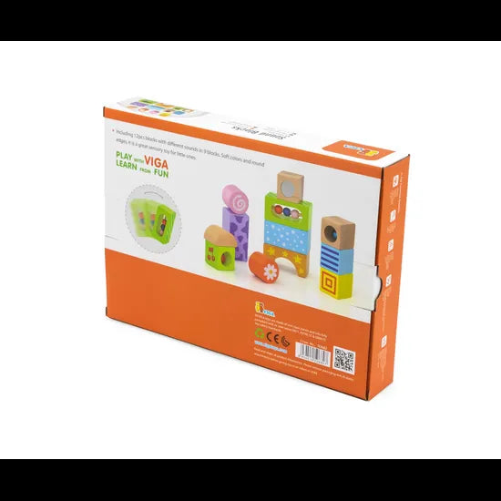 Wooden Sound Blocks 13 Pieces - Modern Teaching Aids NZ