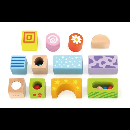 Wooden Sound Blocks 13 Pieces - Modern Teaching Aids NZ