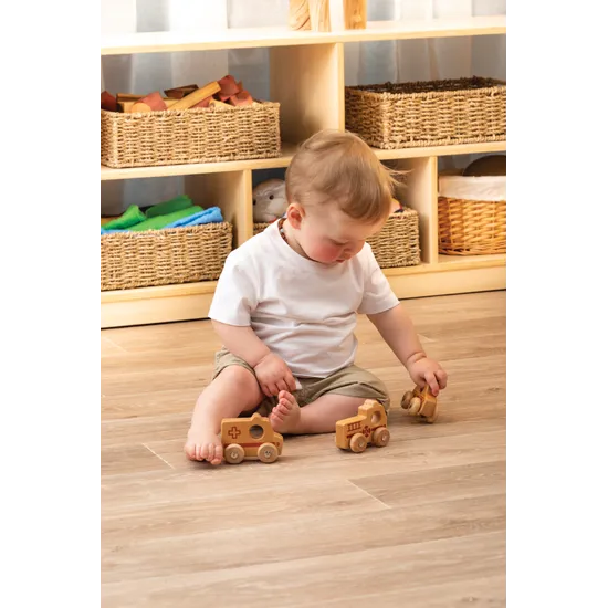 Wooden Emergency Services Vehicles - Set of 3 - Modern Teaching Aids NZ