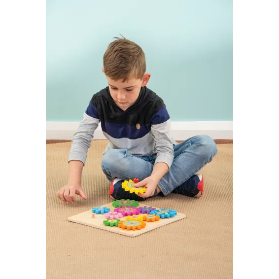 Puzzle & Spinning Gears - 12 Pieces - Modern Teaching Aids NZ