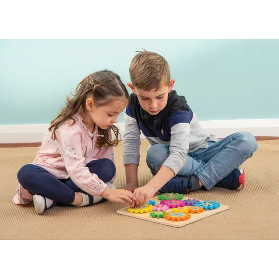 Puzzle & Spinning Gears - 12 Pieces - Modern Teaching Aids NZ