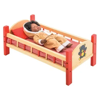 Wooden Doll Bed with Bedding - Modern Teaching Aids NZ
