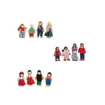 Bendable Wooden Doll Families - 13 Pieces - Modern Teaching Aids NZ