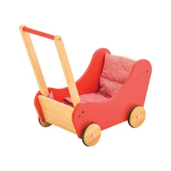 Red Wooden Doll Buggy - Modern Teaching Aids NZ