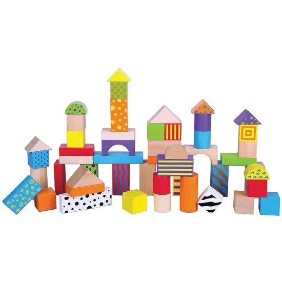 Pattern Wooden Blocks - 50 pieces - Modern Teaching Aids NZ