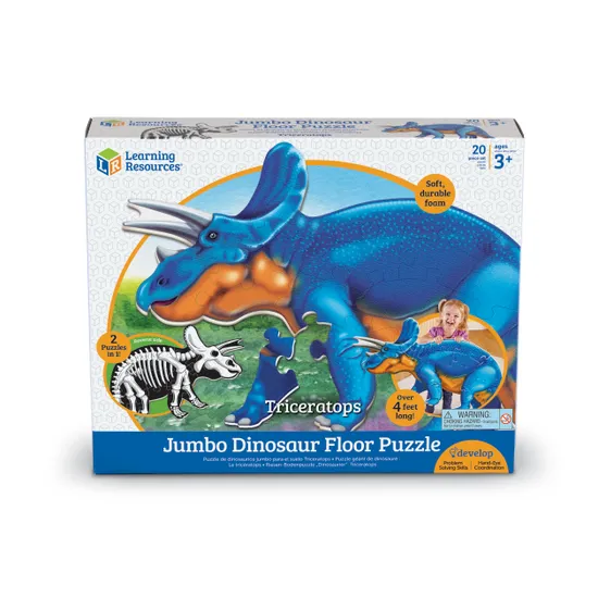 Jumbo Dinosaur Floor Puzzle- Triceratops 20 Pieces - Modern Teaching Aids NZ