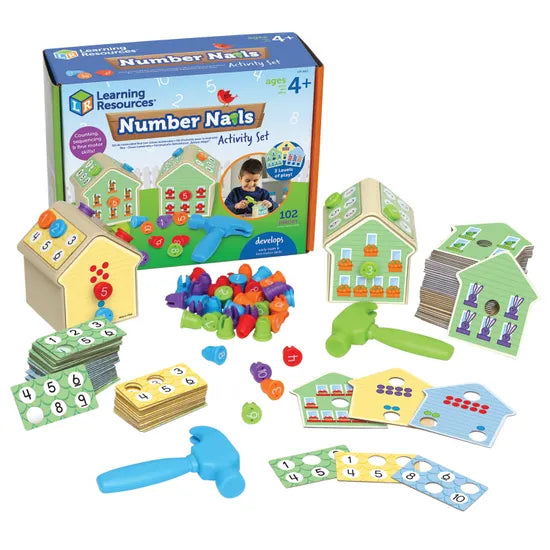 Number Nails Fine Motor Activity Set - Modern Teaching Aids NZ