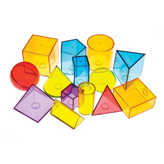 View-Thru Geometric Solids 14 Pcs - Modern Teaching Aids NZ