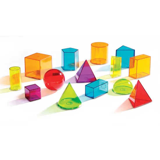 View-Thru Geometric Solids 14 Pcs - Modern Teaching Aids NZ