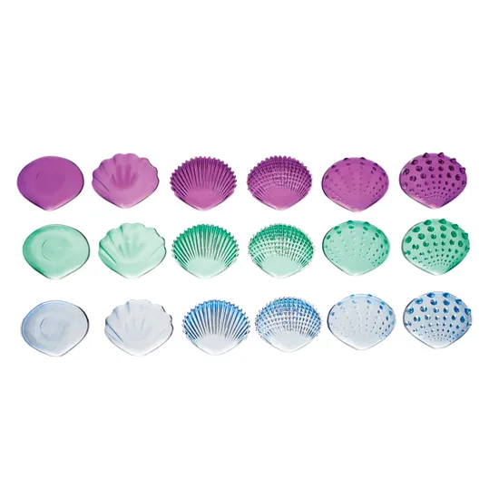 Transparent Tactile Shells - 36 pieces - Modern Teaching Aids NZ