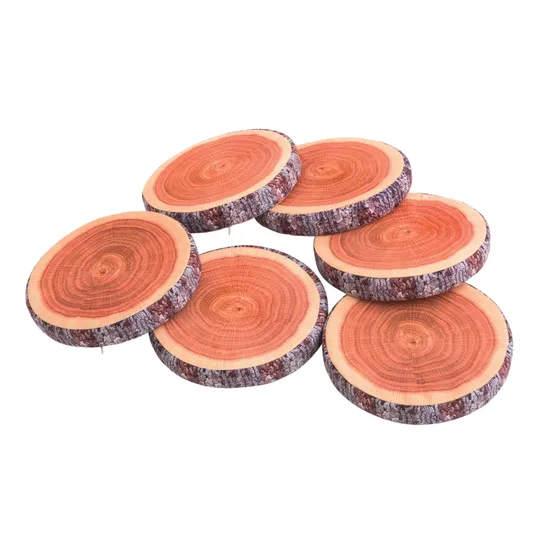 Round Wood Cushions - Set of 6 - Modern Teaching Aids NZ