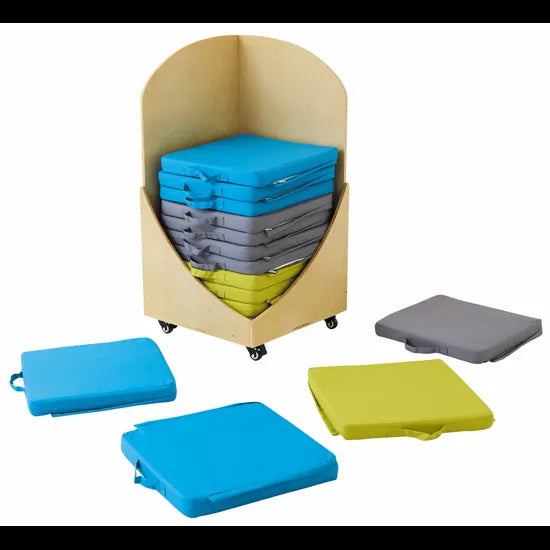 Floor Seats & Trolley - 15 pieces - Assorted - Modern Teaching Aids NZ