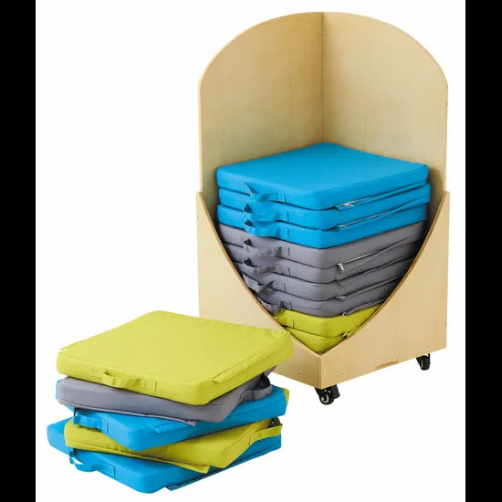 Floor Seats & Trolley - 15 pieces - Assorted - Modern Teaching Aids NZ