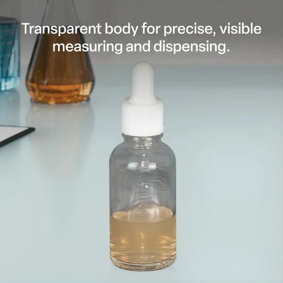 Silicone Dropper Bottle - Clear, 50 ml - Modern Teaching Aids NZ