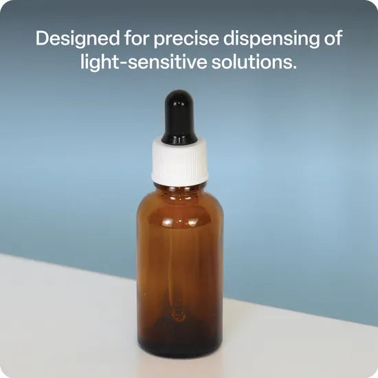 Silicone Dropper Bottle - Amber, 30 ml - Modern Teaching Aids NZ
