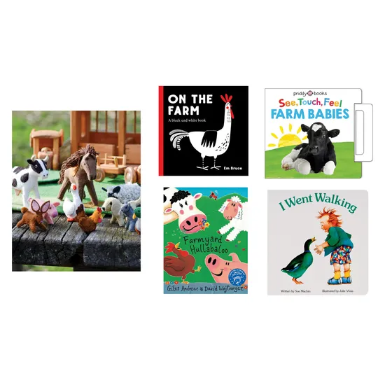 Felt Farm Animals & Book Set - Modern Teaching Aids NZ