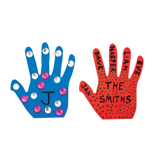 White Card Hand Shapes 240gsm - Pack of 100 - Modern Teaching Aids NZ