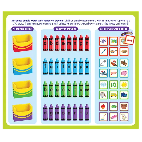 Lakeshore Learning Letter Crayon Word Building Centre - Modern Teaching Aids NZ