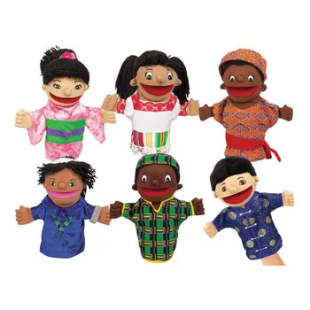 Lakeshore Learning Multicultural Puppets - Let's Talk!, Complete Set - Modern Teaching Aids NZ