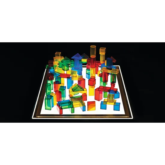 Teachables - Light & Colour Translucent Blocks - 100 Pieces - Modern Teaching Aids NZ
