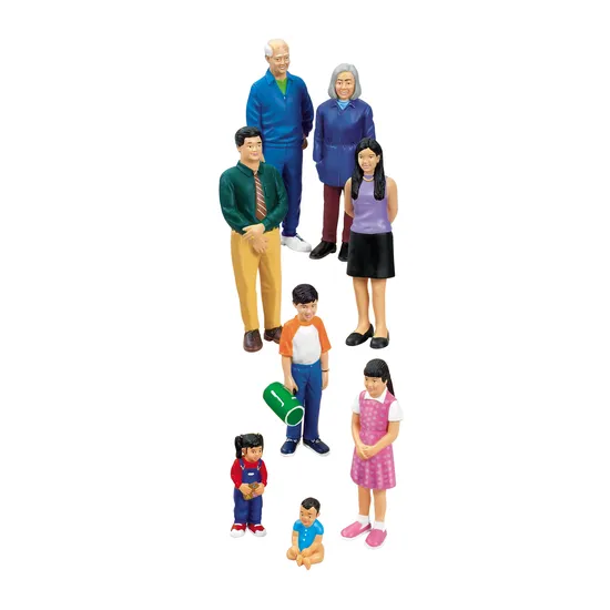 Lakeshore Learning Block Play People - Asian Family, Set of 8 - Modern Teaching Aids NZ