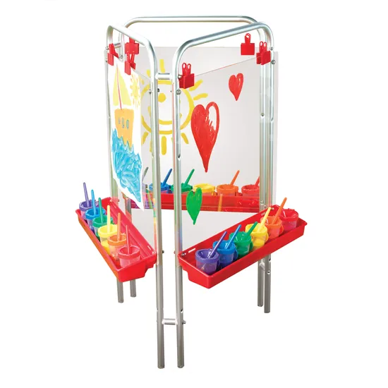 Indoor and Outdoor Triple Station Easel - Modern Teaching Aids NZ