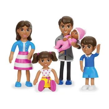 Lakeshore Pose & Play Dolls - Hispanic Family - Modern Teaching Aids NZ