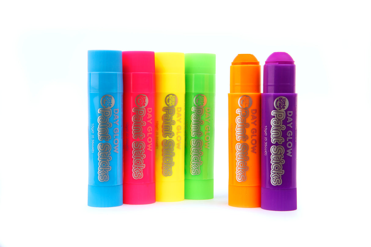 Little Brian Paint Sticks Day Glow 6Pk - Modern Teaching Aids NZ