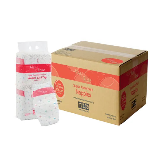 Max & Rosie Nappies - Walker, 12-17 kg, Pack of 176