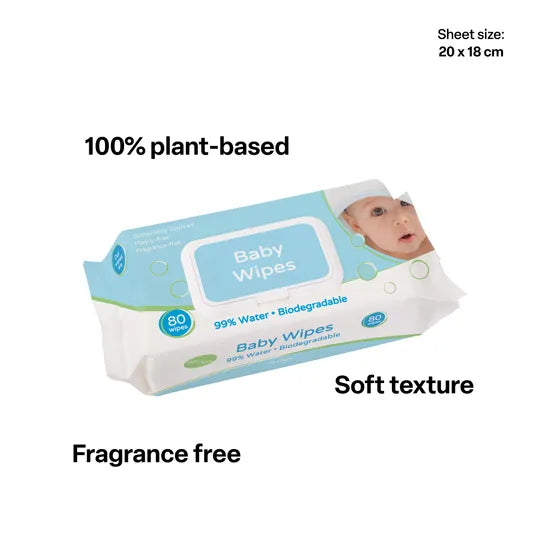 Max & Rosie Water Wipes - Pack of 80 - Modern Teaching Aids NZ