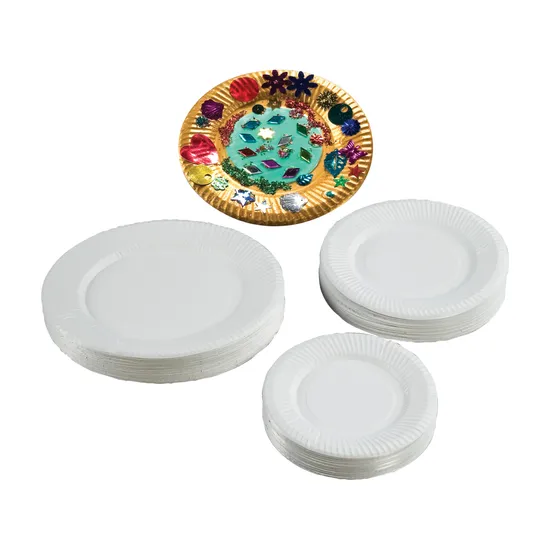 Unwaxed Paper Plates 23cm - Pack of 50 - Modern Teaching Aids NZ