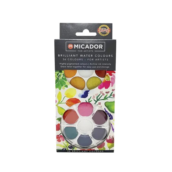 Brilliant Watercolour Discs - 36 Colours - Modern Teaching Aids NZ