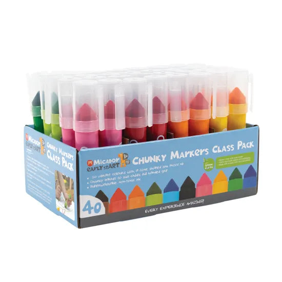Micador Chunky Marker Class Pack - Pack of 40 - Modern Teaching Aids NZ
