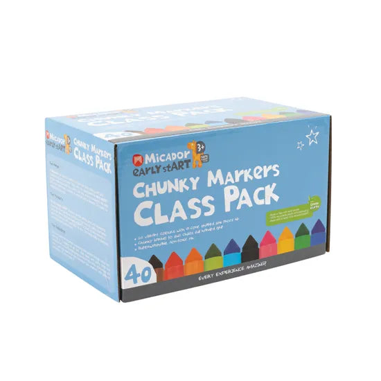 Micador Chunky Marker Class Pack - Pack of 40 - Modern Teaching Aids NZ