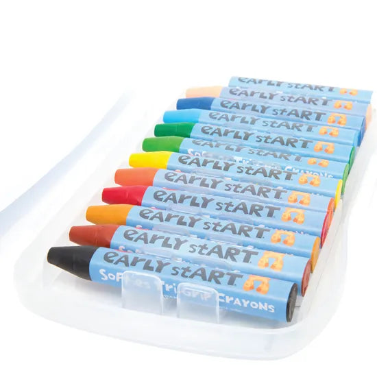 Micador Softies Tri Grip Crayons - Pack of 12 - Modern Teaching Aids NZ