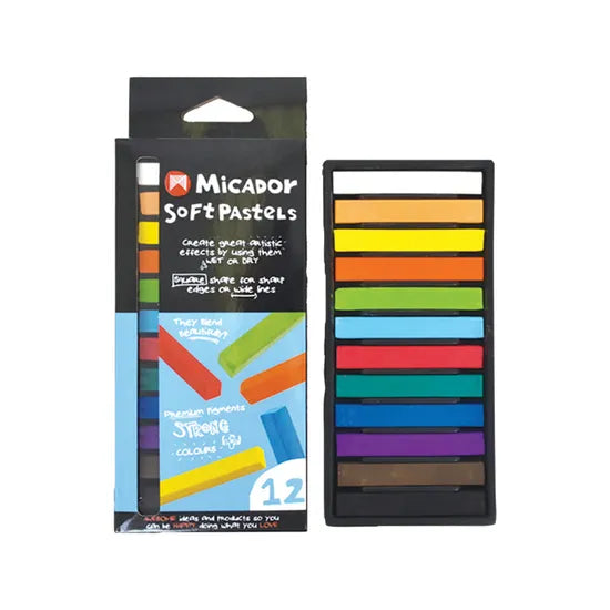 Micador Soft Pastels - Pack of 12 - Modern Teaching Aids NZ