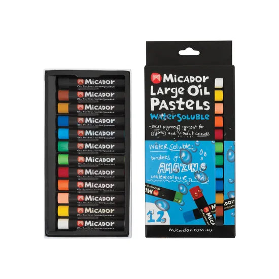 Water Soluble Oil Pastels - Pack 12 - Modern Teaching Aids NZ