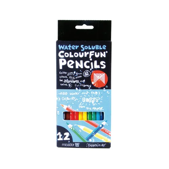 Colourfun Water Soluble Pencils - Pack of 12 - Modern Teaching Aids NZ