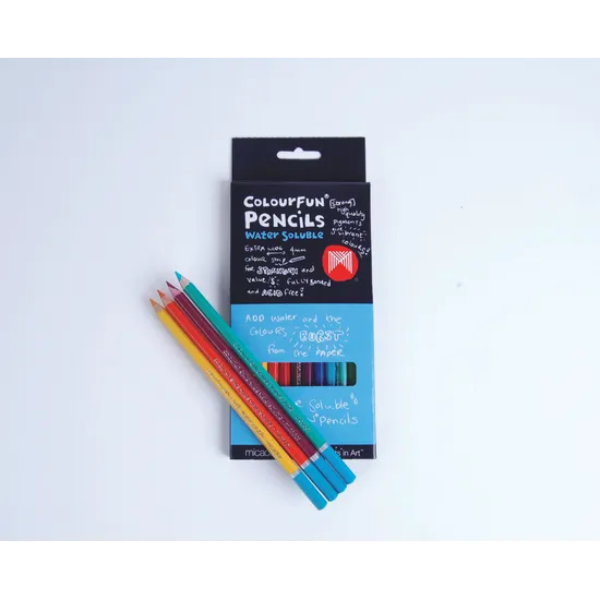 Colourfun Water Soluble Pencils - Pack of 12 - Modern Teaching Aids NZ