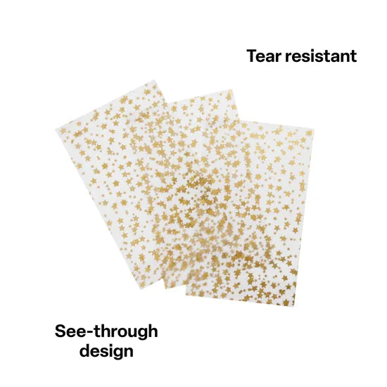 Christmas Cello Star Print Bags Pack of 25 - Modern Teaching Aids NZ